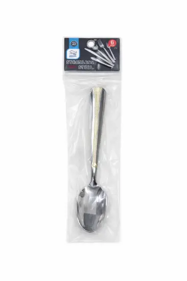 Picture of Rite Elegant Stainless Steel Spoons – Silver & Gold, 6 Pieces (Model 9098)