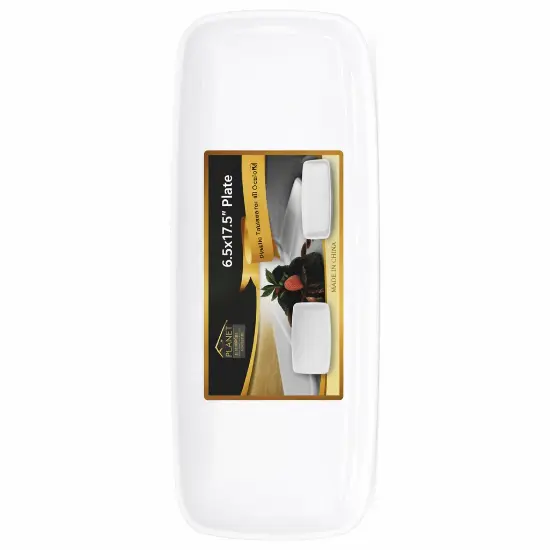 Picture of Rite White Rectangular Dessert Plates – 2 Pieces (Model 5379)